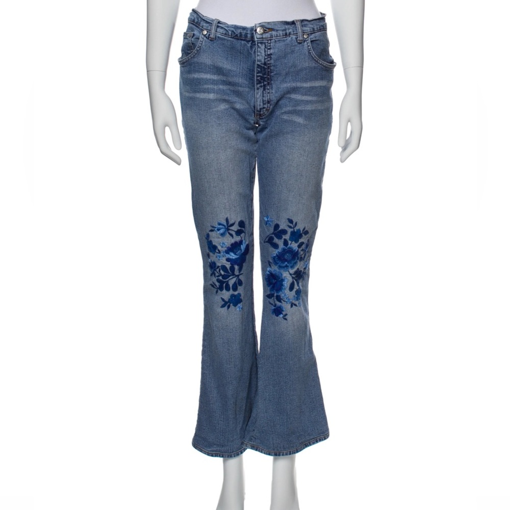 Rare Embroidered Blumarine Blue Jeans